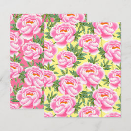 Bohemisch Chic Pink Peonies Muster Scrapbook Paper