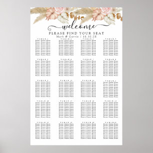 Bohemisch-Chic-Sitzkarte Poster