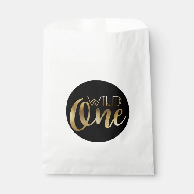 Bohemisch Chic Wild Child | Tribal Gold Foil Geschenktütchen (Vorderseite)