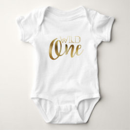 Bohemisch Chic Wild One | Tribal Gold Foil Baby Strampler
