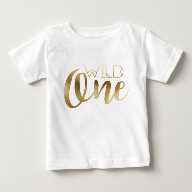 Bohemisch Chic Wild One | Tribal Gold Foil Baby T-shirt (Vorderseite)