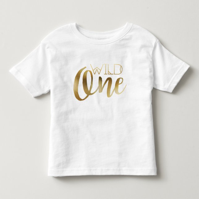 Bohemisch Chic Wild One | Tribal Gold Foil Kleinkind T-shirt (Vorderseite)