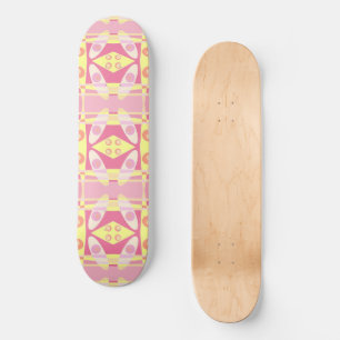 Bohemisch Chintz 24 Bubblegum Pink Yellow Orange Skateboard
