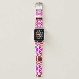 Bohemisch Chintz 40 Red Fuchsia Pink Apple Watch Armband