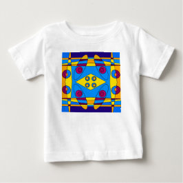 Bohemisch Chintz 51 Gelber Cyan Magenta Orange Baby T-shirt