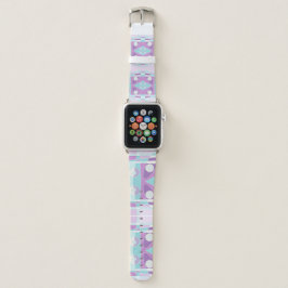 Bohemisch Chintz 73 Pastel Lilac Turquoise Apple Watch Armband