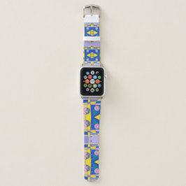 Bohemisch Chintz 75 Gelb Rosa Blau Apple Watch Armband