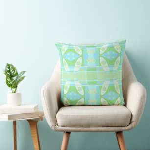 Bohemisch Chintz 77 Pastel Blue Green Kissen