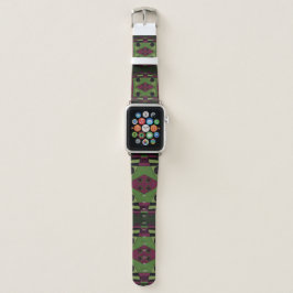 Bohemisch Chintz 81 Dusty Magenta Green Apple Watch Armband