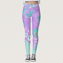 Bohemisch Chintz Illustration Lilac Spearmint Whit