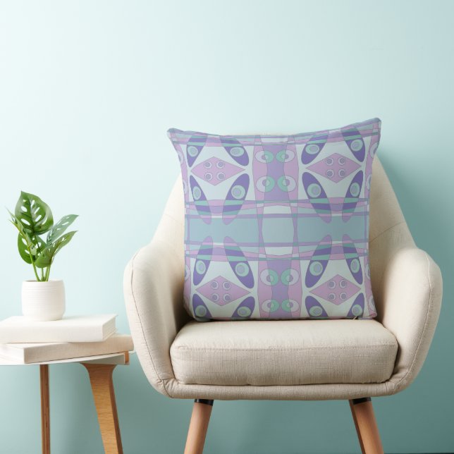 Bohemisch Chintz New Lilac Lila Duck Egg Blue Kissen (Stuhl )