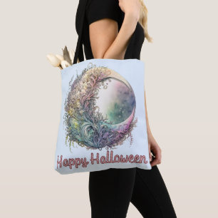 Bohemisch Crescent Moon Pastel Grüne Halloween Tasche
