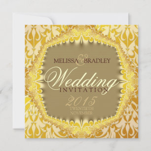 Bohemisch Damask Vintage Hochzeit Einladung
