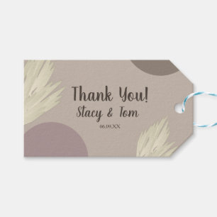 Bohemisch danke Pampas Shapes Geschenkanhänger