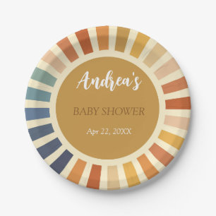 Bohemisch Dusche 70er Boho Sunshine Bohemisch Pappteller