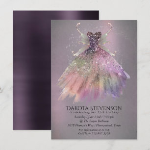 Bohemisch Fairy Ball Gown Mute Ombre Wine Sheen Einladung