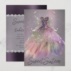 Bohemisch Fairy Ball Gown   Mute Ombre Wine Sheen Einladung