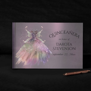 Bohemisch Fairy Ball Gown   Mute Ombre Wine Sheen Gästebuch