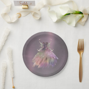 Bohemisch Fairy Ball Gown   Mute Ombre Wine Sheen Pappteller