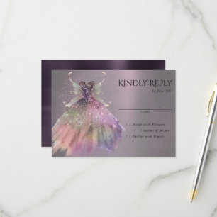 Bohemisch Fairy Ball Gown   Mute Ombre Wine Sheen RSVP Karte