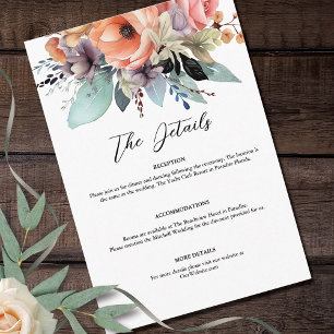 Bohemisch Floral Bouquet Wasserfarbe Begleitkarte