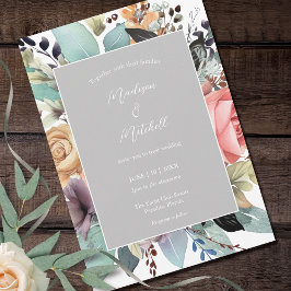 Bohemisch Floral Bouquet Wasserfarbe Einladung