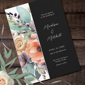 Bohemisch Floral Bouquet Wasserfarbe Einladung