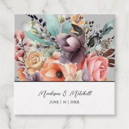 Bohemisch Floral Bouquet Wasserfarbe Geschenkanhänger