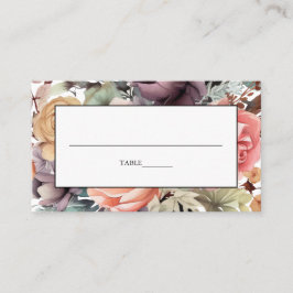 Bohemisch Floral Bouquet Wasserfarbe Platzkarte