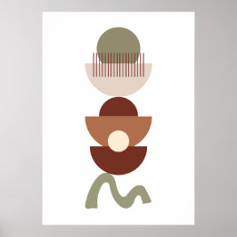 Bohemisch geometrisch Abstrakt Poster