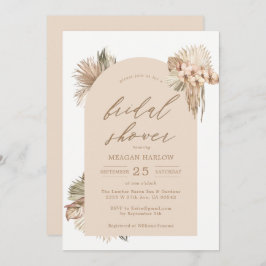 Bohemisch getrocknete Palm-Blätter Brautparty Einl Einladung