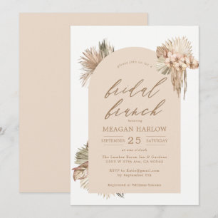 Bohemisch getrocknete Palm-Blätter Bridal Brunch Einladung