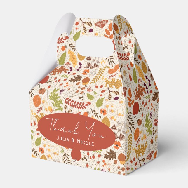 Bohemisch getrocknete Rustikale Herbstfälle Geschenkschachtel (Vorderseite)