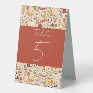 Bohemisch getrocknete Rustikale Herbstfälle Tischaufsteller