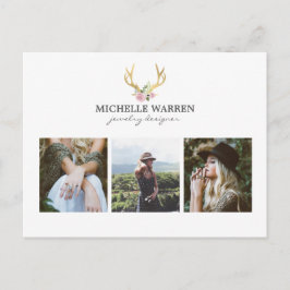 Bohemisch Gold Antlers Schmuck Boutique Foto Postkarte