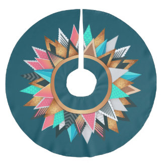 Bohemisch Inspiriert Baumrock Polyester Weihnachtsbaumdecke