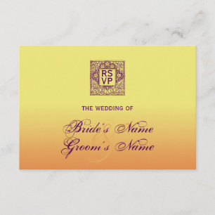 Bohemisch Inspiriert Hochzeitsszenario RSVP Karte