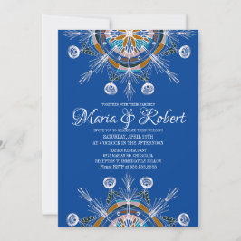 Bohemisch Mandala Blue Boho Wedding Einladung