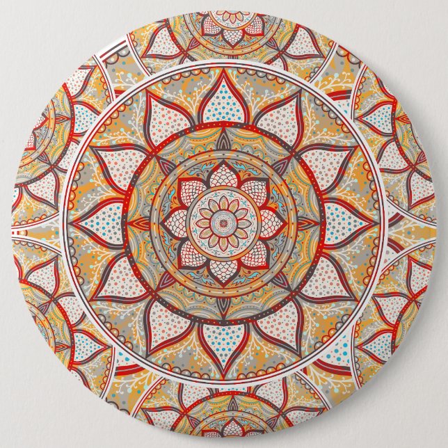 Bohemisch Mandala Button (Vorderseite)