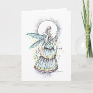 Bohemisch Moon Fairy Fantasy Art Illustration Leer Karte
