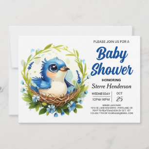 Bohemisch Nest Chic Bird Boy Baby Dusche Einladung