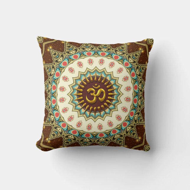 Bohemisch OM Mandala Kissen / Kissen (Vorderseite)