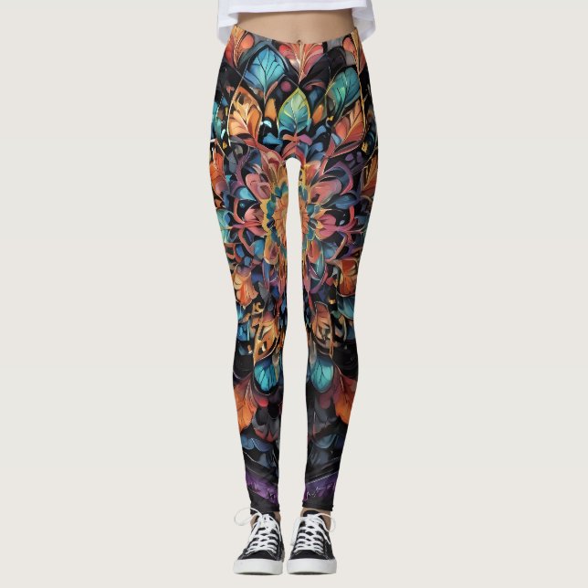 Bohemisch Paisley no 3 Leggings (Vorderseite)