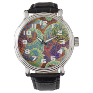 Bohemisch Paisley Timeless Pattern Armbanduhr