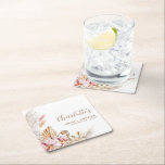 Bohemisch Pampas Gras Blush Pink | BRAUTPARTY Rechteckiger Pappuntersetzer<br><div class="desc">Die quadratischen Untersetzer zeichnen sich durch ein elegantes,  rosa böhmisches Blumenmotiv aus. Das Pampasgras und die Blumenarrangements sind in sanften Rosa-,  Braun- und Goldtönen gehalten. Alle Texte können individuell angepasst werden.</div>