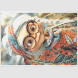 Bohemisch Sage Oma Hippie Decoupage Seidenpapier