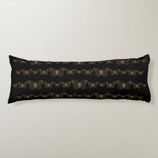 Bohemisch Schwarze Goldschmetterlinge Kissen