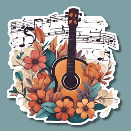 Bohemisch Style Musical Gitarre wasserdicht Aufkleber