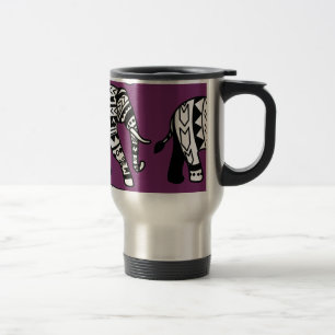Bohemisch Style Tribal Walking Elephant Reisebecher