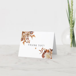 Bohemisch Terracotta Fall Floral Dankeschön Karte